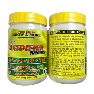 Phân bón lá NPK chuyên dùng Growmore 30-10-10 + TE 100g