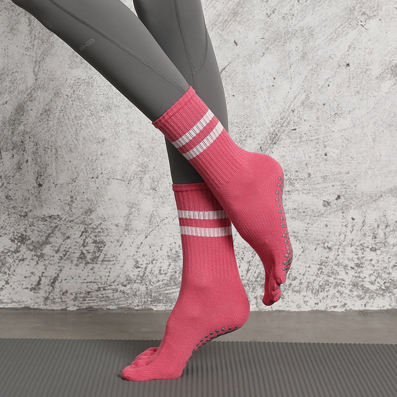 Vớ Cotton Năm Ngón Chống Trượt Dùng Tập Yoga / Pilates / Nhảy Múa Chất Lượng Cao Cho Nữ
