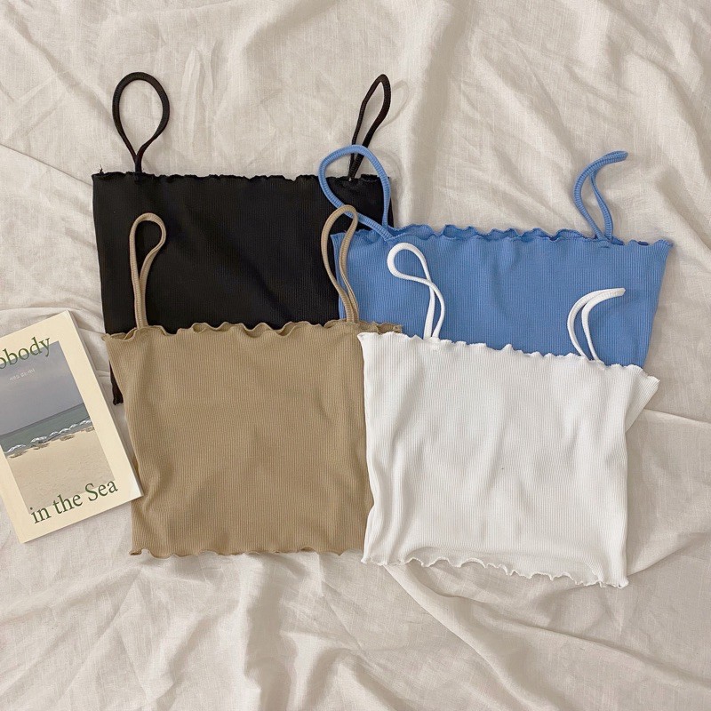 Áo 2 dây tăm 4 màu - kèm ảnh thật