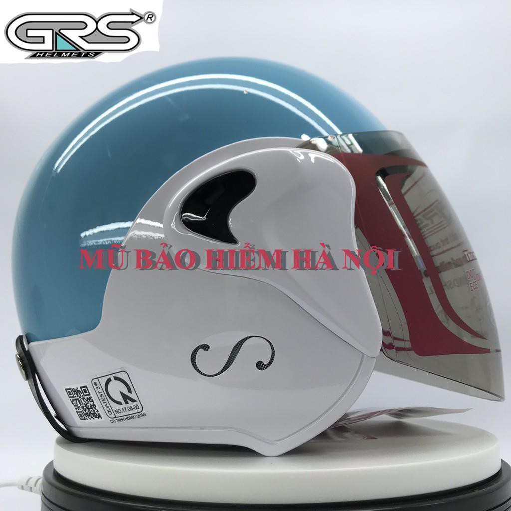 Mũ bảo hiểm 3/4 GRS kính dài nhiều màu
