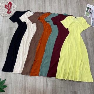 Đầm thun suông maxi kèm hình thật