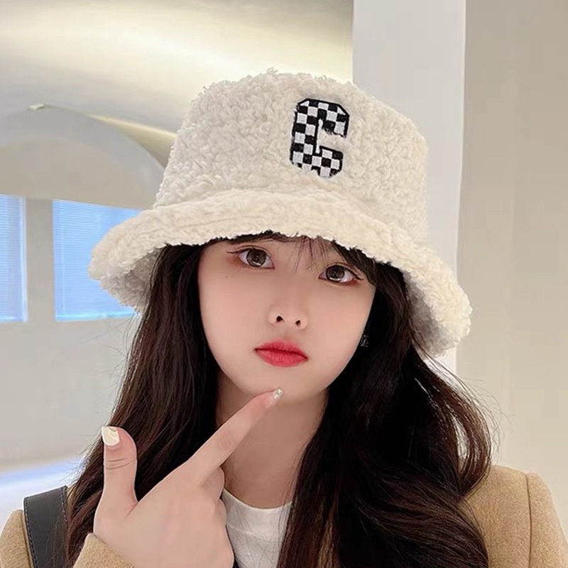 Mũ bucket Lông cừu NOVSET hoạ tiết chữ C mới hot hit [ D706 ]