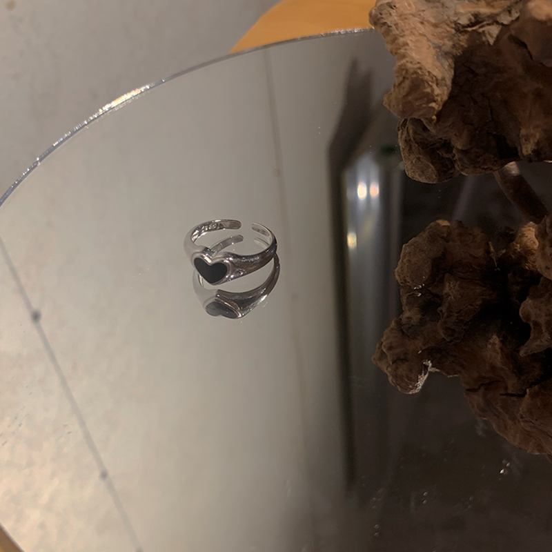 Nhẫn Hàn Quốc Hình Trái Tim Có Thể Điều Chỉnh Kích Cỡ