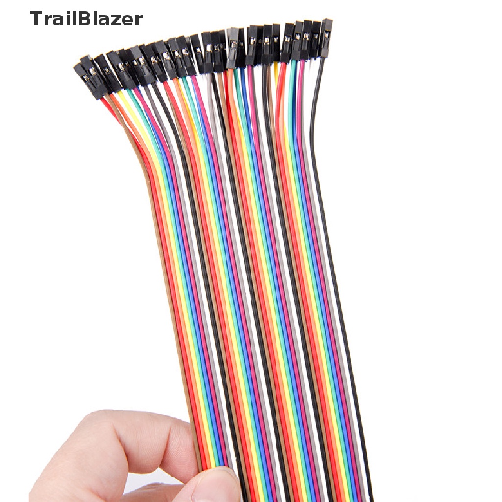 Tbvn 40pcs 20cm 2.54mm female to female breadboard jumper wire cable for arduino Jelly