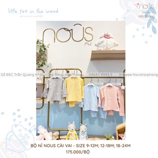 Nous bộ quần áo dài nous cài vai vải nu velours nỉ