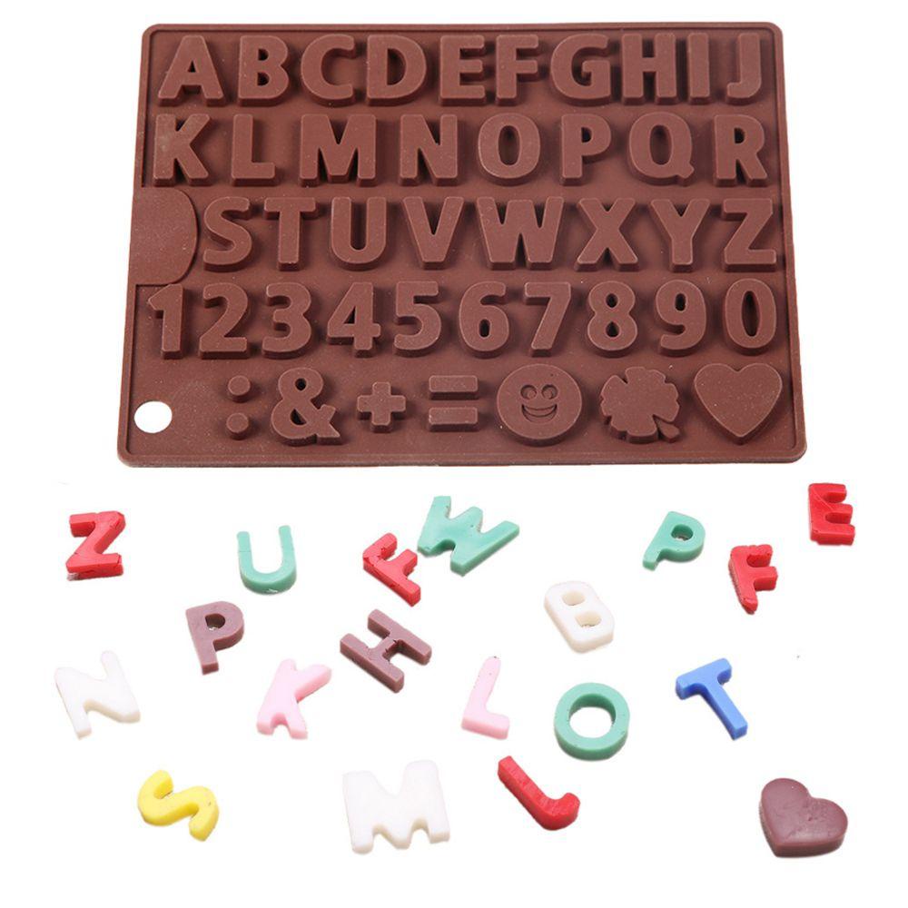 Khuôn Silicone Làm Bánh Tạo Hình 26 Chữ Cái Và Số Trang Trí Bánh DIY