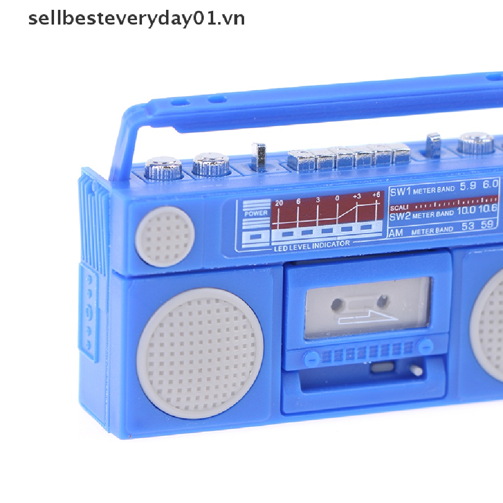 Mô hình radio mini hoài cổ trang trí nhà búp bê