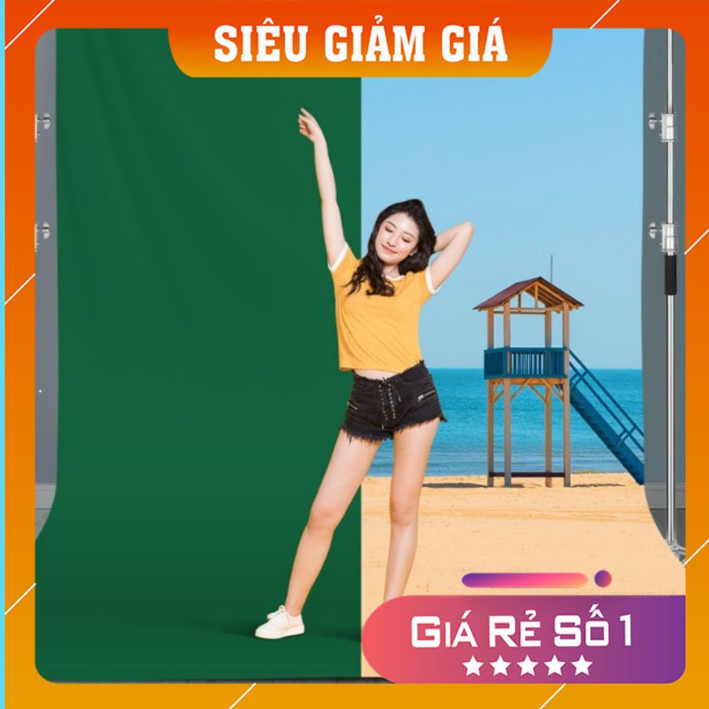 Vải xanh lá cây 100cm x 300cm vải màu xanh lá cây tách nền phông nền vải chụp ảnh