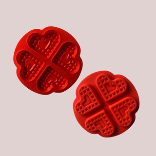 HCM - Khuôn silicon làm bánh Waffle trái tim 17.5cm