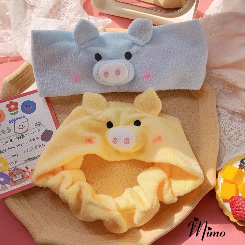 Băng đô rửa mặt cute nữ hình heo dễ thương cài tóc giúp tóc gọn gàng rửa mặt, tẩy trang, trang điểm...