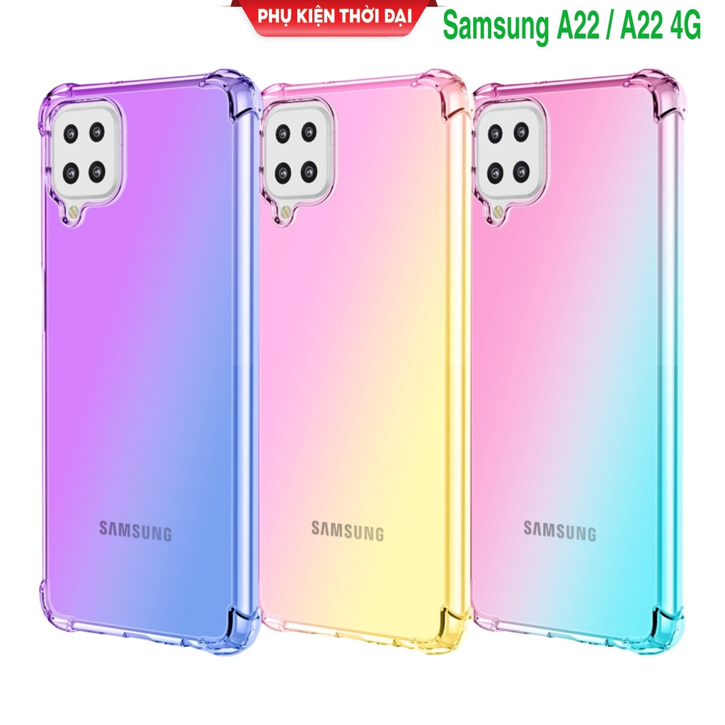 Ốp lưng Samsung A22 dẻo đa sắc lồi 4 góc chống sốc thời trang cao cấp