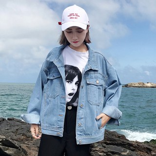 áo bò ulzzang order áo khoác jean rộng dáng hàn quốc ẢNH THẬT CUỐI HÌNH