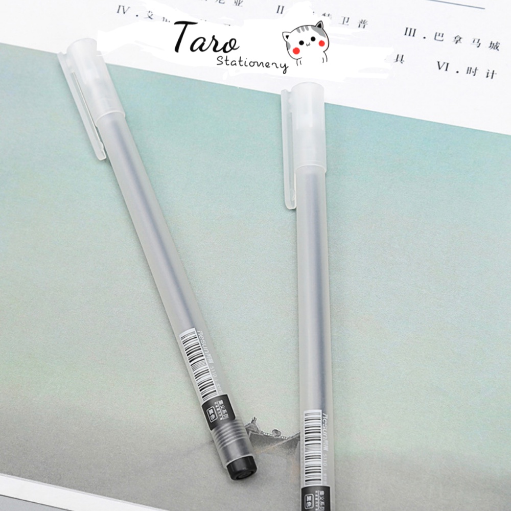 Bút gel basic vỏ nhám ghi chép Tiếng Anh A22 tiện dụng Taro Stationery