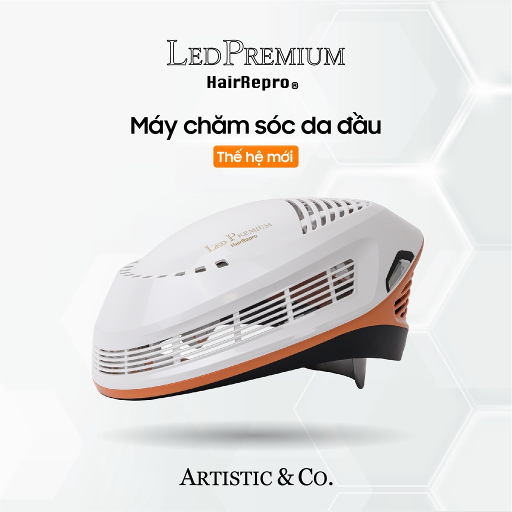 Mũ kích thích mọc tóc ARTISTIC&CO. Hair Repro Led Premium Nhật Bản, công nghệ ánh sáng LED, pin sạc tiện lợi, BH 12tháng