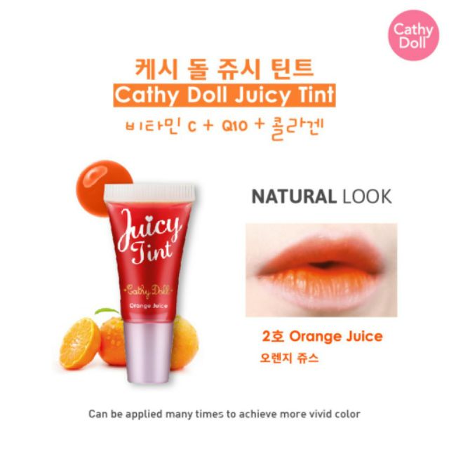 Son Tint Dưỡng Môi Trái Cây CATHY DOLL Juicy Tint 7.5g - Thái Lan