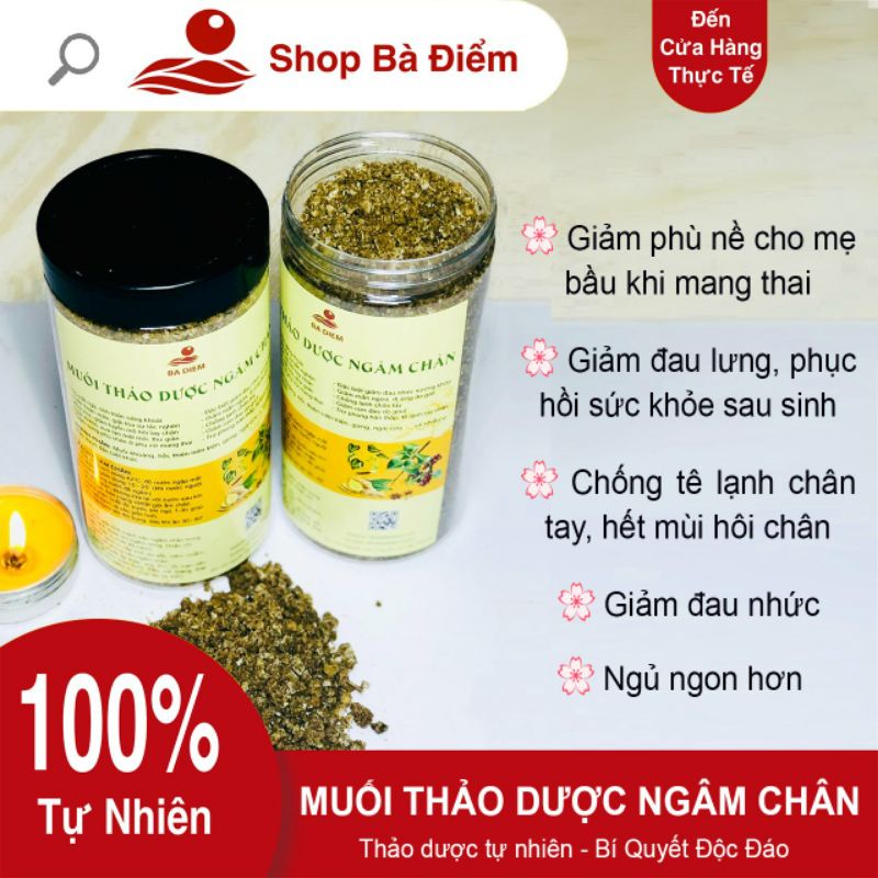 Muối Ngâm Chân Thảo Dược (900gr) | Cho Mẹ Bầu và Sau Sinh | Ngủ Ngon, Giảm Phù Nề, Đau Nhức, Hết Tê Lạnh - Shop Bà Điểm