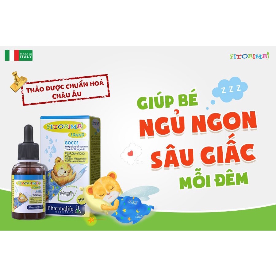 Siro giúp bé ngủ ngon fitobimbi sonno bổ sung vitamin - ảnh sản phẩm 6