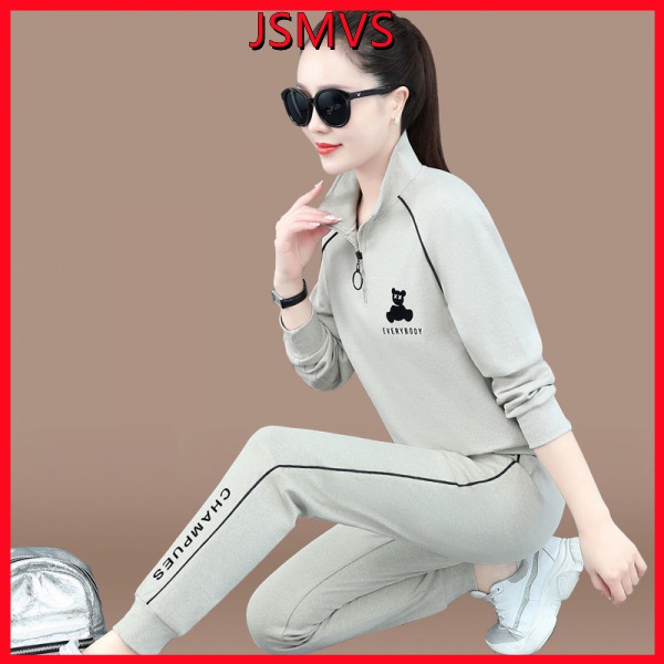 Đồ bộ nữ mềm mại 2021 Cái mới thu đông cực đẹp cotton trơn cho