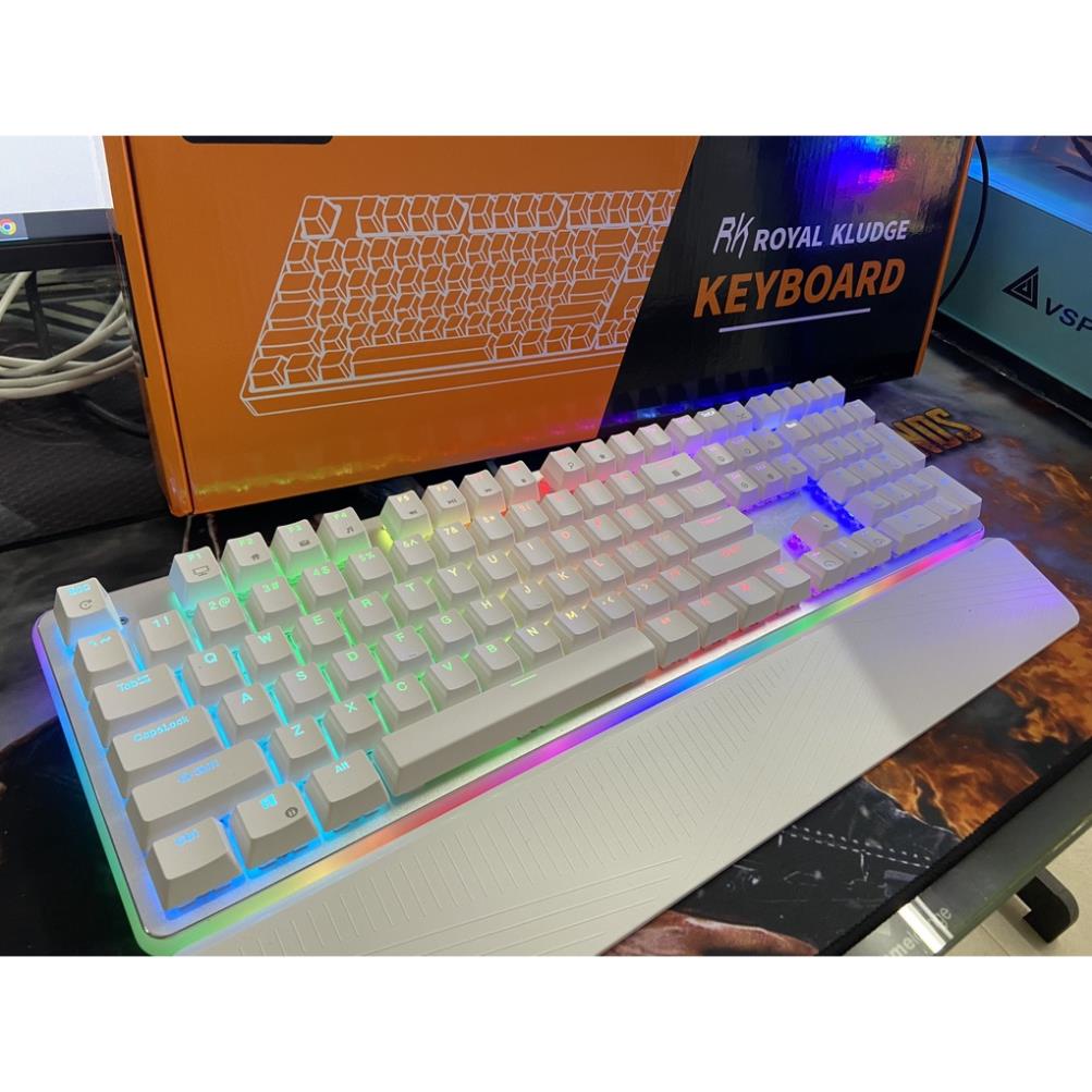 Bàn Phím Cơ, Bàn Phím Gaming, Bàn Phím Chuyên Game RK918 Full LED RGB Bảo Hành 1 năm