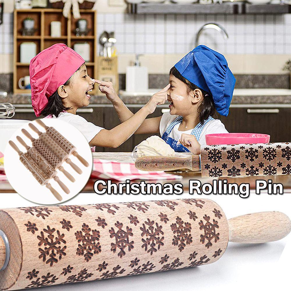 YOLA Cây Lăn Bột Làm Bánh Hình Giáng Sinh 3D