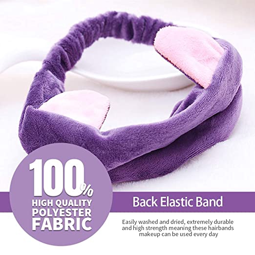 Băng đô mềm co giãn thiết kế tai mèo dễ thương xinh xắn cho nữ