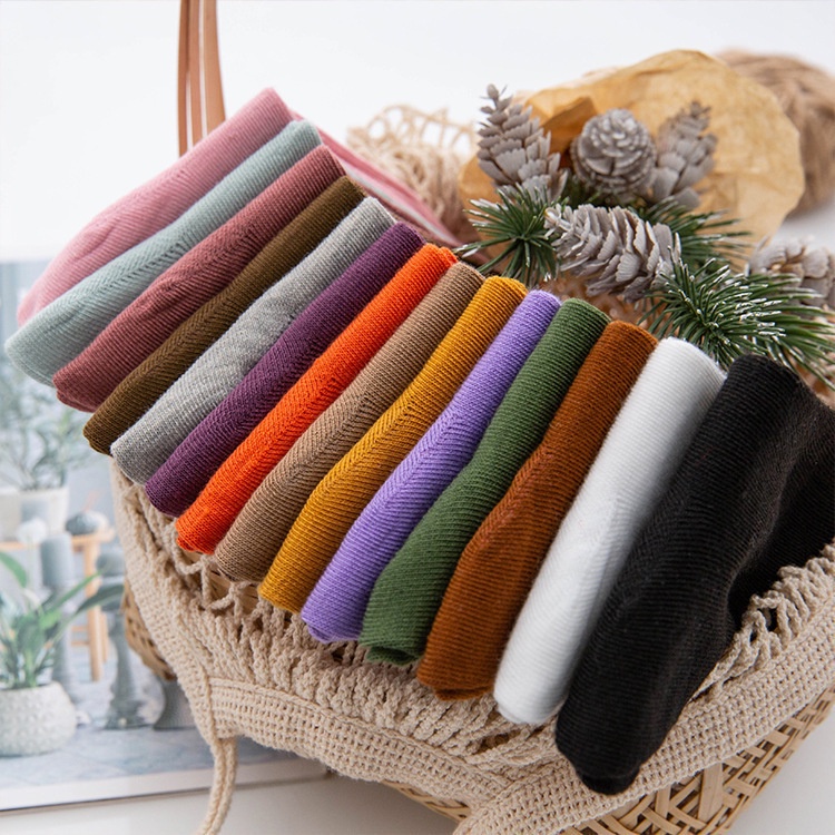 Tất Nữ Nhún Cổ Cao - Vớ Bèo Nhún Nữ Cổ Cao Màu Trơn Basic Nhiều Màu Phong Cách Hàn Quốc