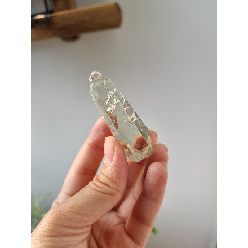 Trụ đá TA xanh (còn gọi là TA tím xanh) Prasiolite, kết nối trái tim, thanh tẩy Tarot, Reiki, Thiền Định