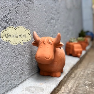 Chậu Bò sữa đất nung