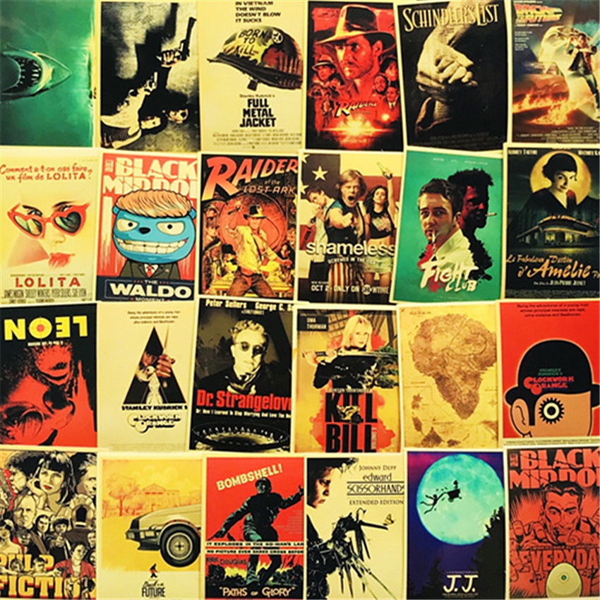 ❉ Classical Movie Retro Mini Poster Series 02 Stickers ❉ 54Pcs/Set Waterproof DIY Fashion Doodle Decal Stickers