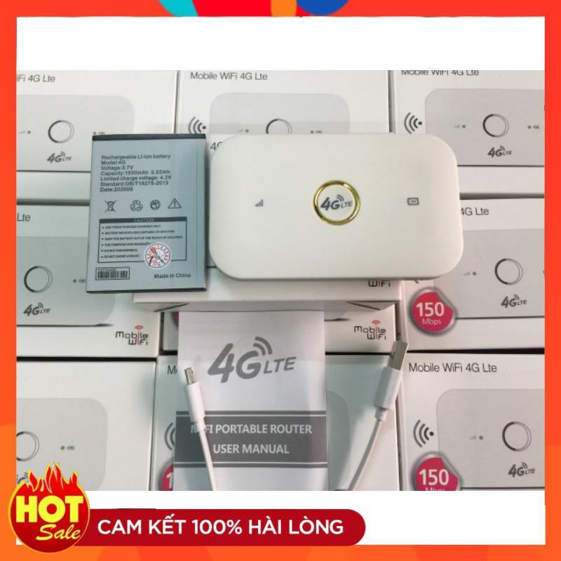 [Chính hãng] (Rẻ Vô Địch) Bộ phát wifi 3G/4G Mifi LTE Bản Quốc Tế Tốc Độ 150Mbps Pin Khủng