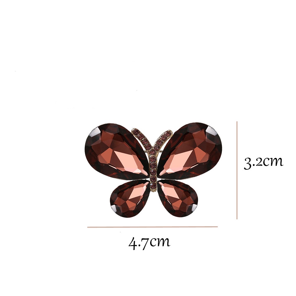 Ghim Cài Áo Hình Bướm Đính Đá Pha Lê Sang Trọng Cho Nữ