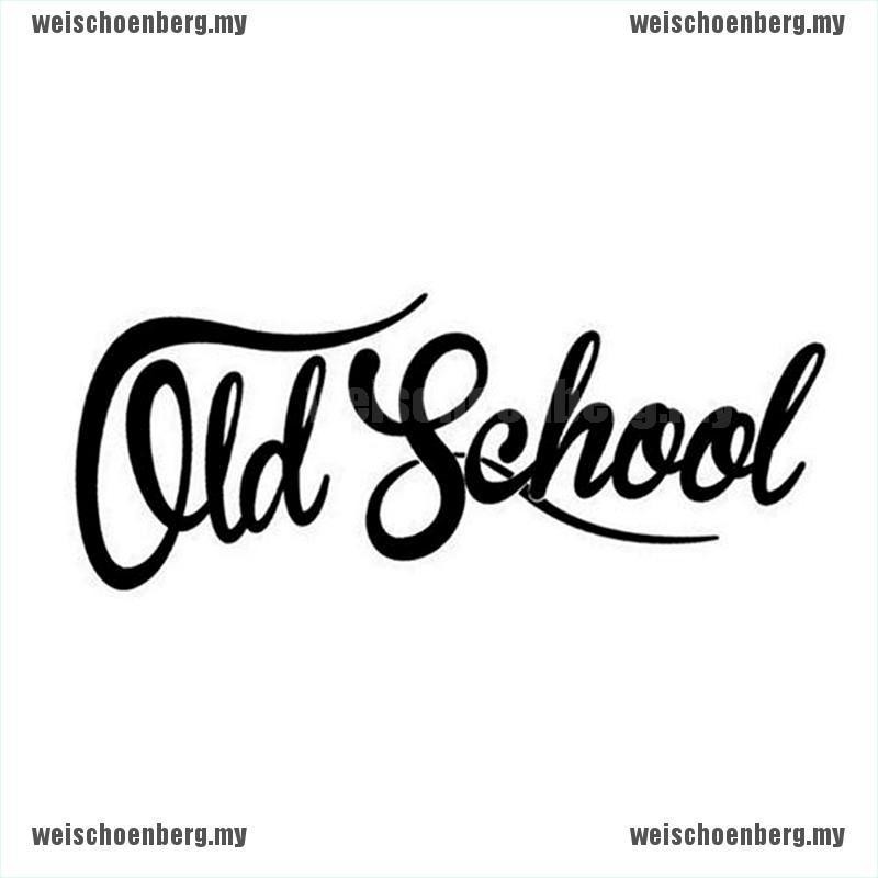 Miếng dán vinyl in chữ Old School kiểu vintage trang trí xe hơi chống thấm nước