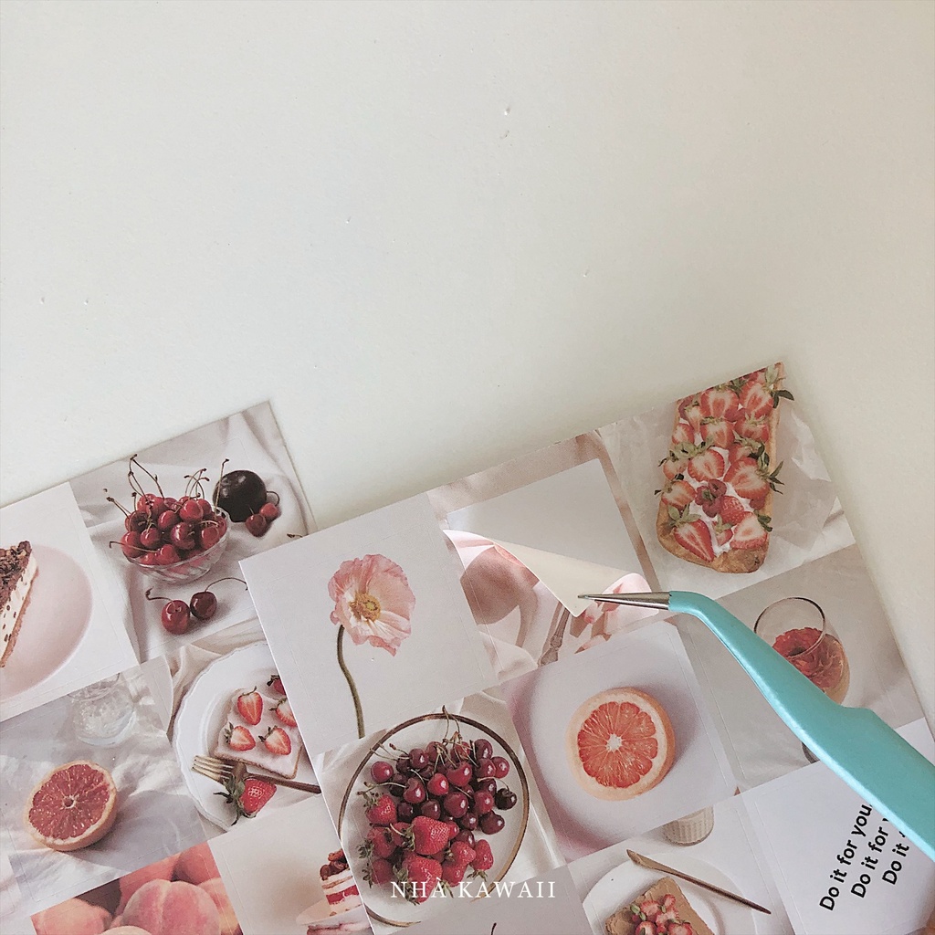 Set 2 tấm sticker Moodboard theo chủ đề màu sắc