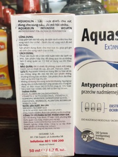 Lăng khử mùi aquaselin 50ml