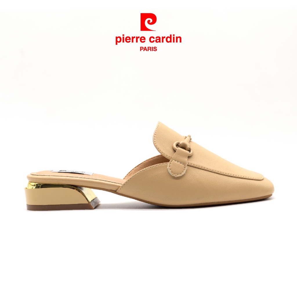 Giày Mules Nữ, Mũi Vuông, Chất Liệu Da Cao Cấp Pierre Cardin - PCWFWSF 163