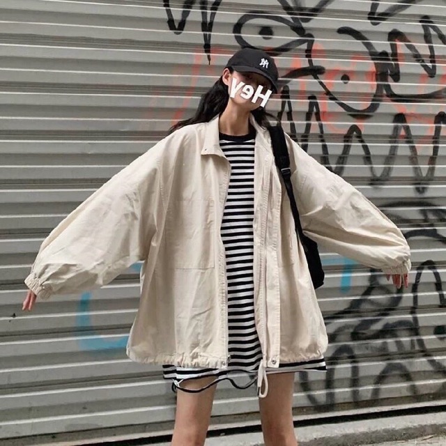 Áo khoác kaki tay bồng form rộng style Ulzzang siêu xinh | BigBuy360 - bigbuy360.vn