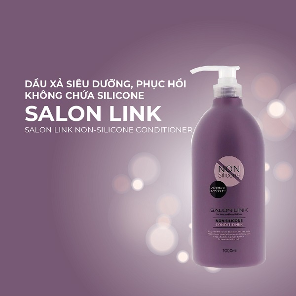 Bộ dầu gội xả Salon Link không chứa Silicon, dầu gội phục hồi tóc hư tổn (1000ml)