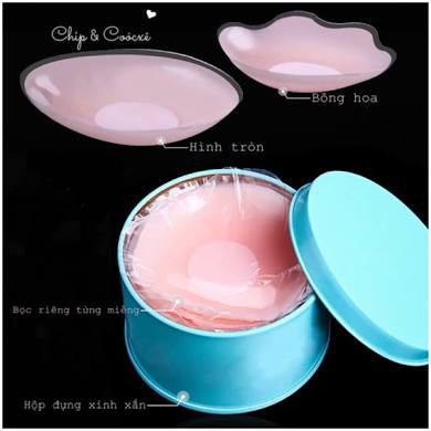 Hộp 5 đôi 4dán ngực silicon( 10 miếng)