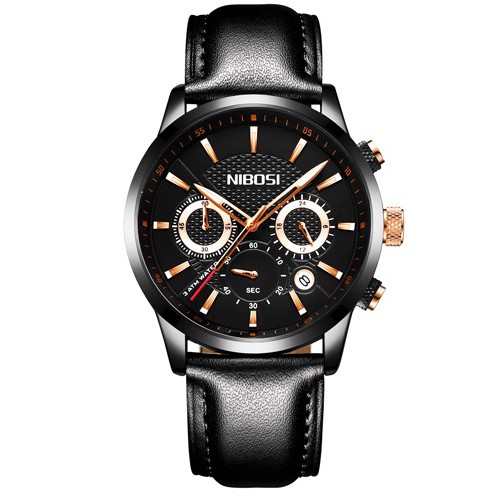 Đồng hồ nam dây da 6 kim Nibosi 2313 (fullbox)