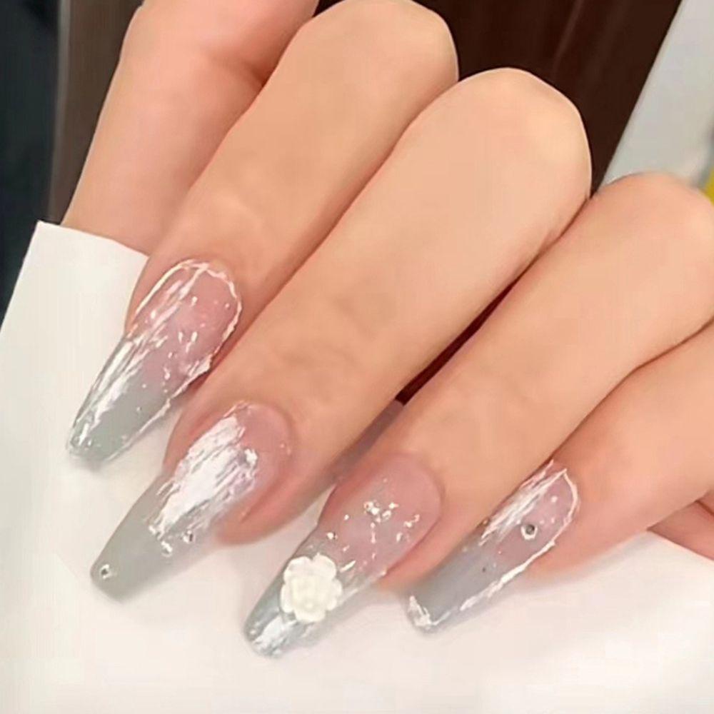 ESPO Hộp 24 Móng Tay Giả Đính Đá Lấp Lánh