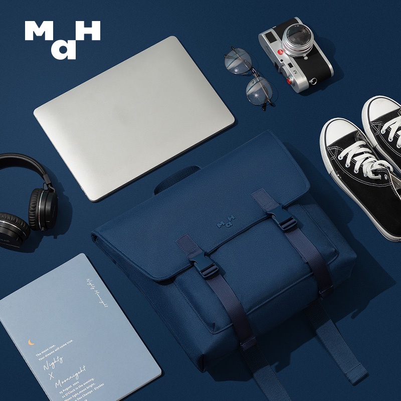 MAH OLI Ba lô máy tính xách tay chống nước bằng da Cambridge