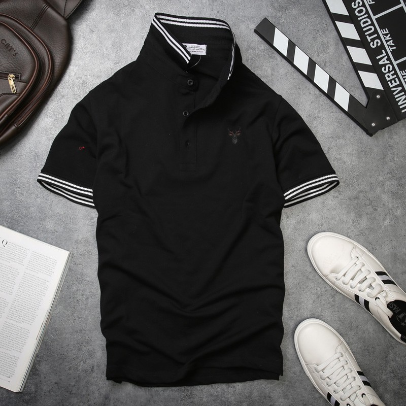 Áo thun nam polo bo cổ dệt logo in nổi Pigofashion thời trang AHT16 chọn màu | BigBuy360 - bigbuy360.vn