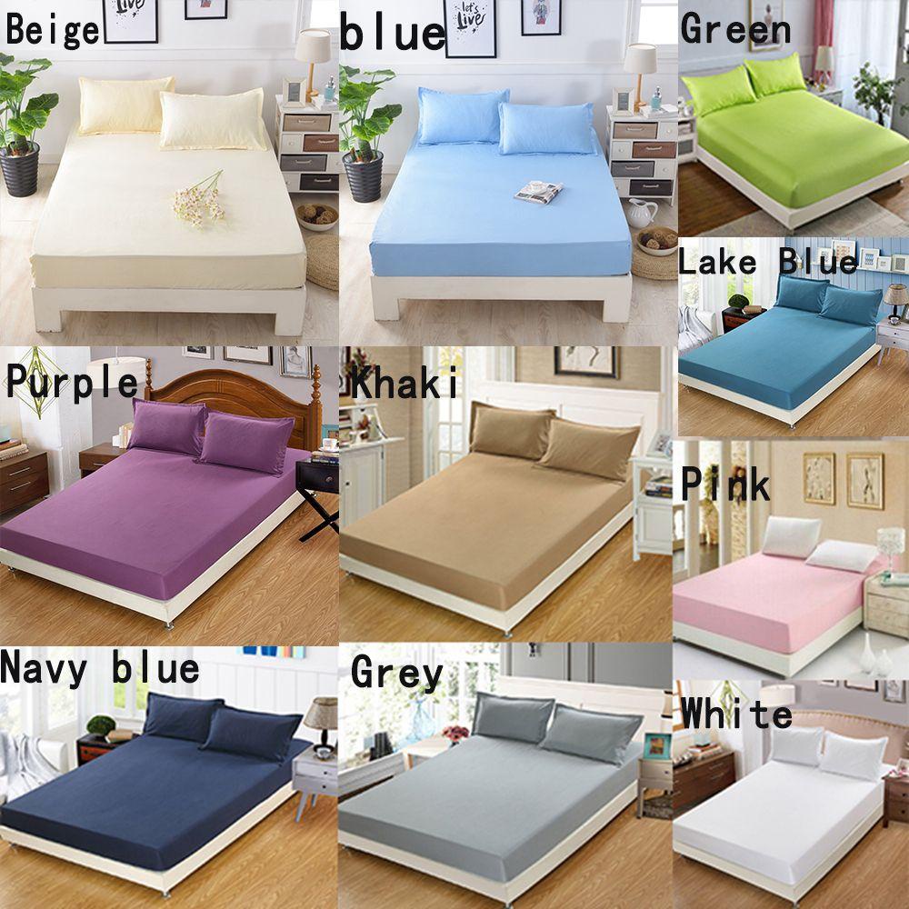 Vỏ Bọc Ga Giường Màu Trơn Bảo Vệ Toàn Diện