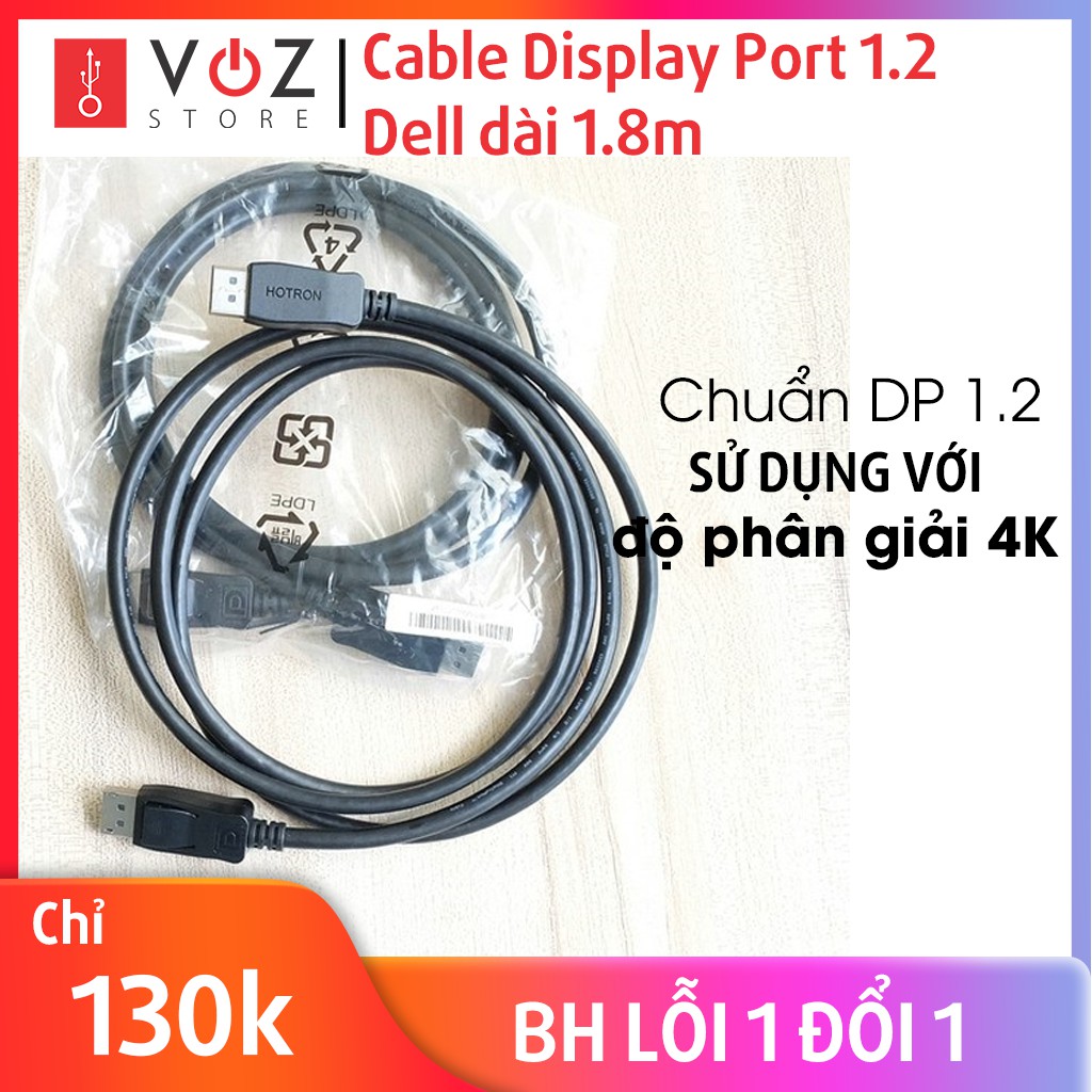 Cable Display Port 1.2 Dell dài 1.8m