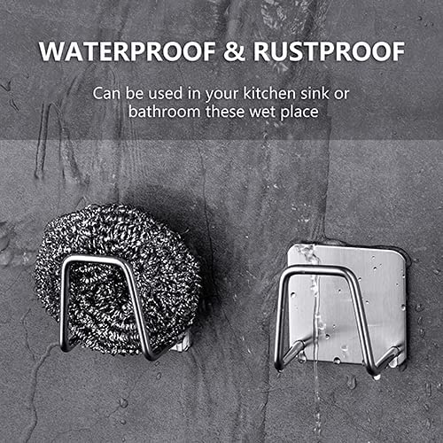 Giá Đỡ Inox 304 Dán Tường Tự Dính Dùng Để Đựng Mút Rửa Chén Ráo Nước