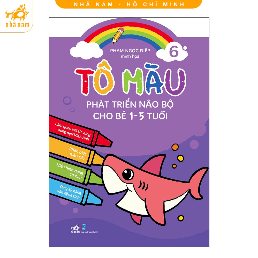 Sách - Bộ Tô màu phát triển não bộ cho bé 1-5 tuổi (trọn bộ 10 cuốn) (Nhã Nam HCM)