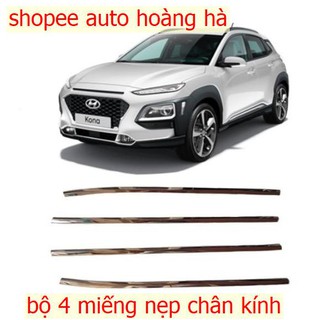 Hyundai kona bộ 4 miếng nẹp chân kính kona 2018-2019-2020