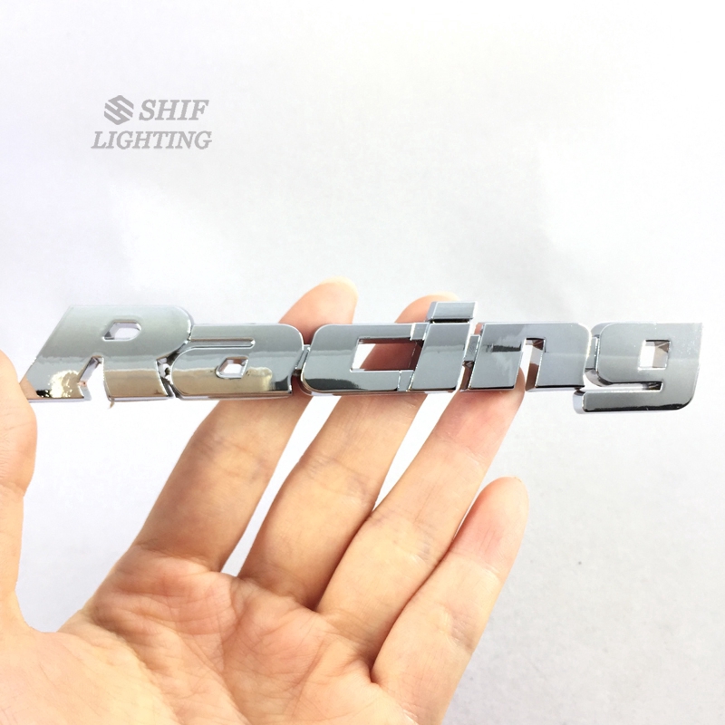 Miếng dán kim loại hình chữ Racing trang trí xe hơi tiện dụng