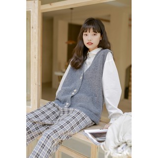 Áo Ghi Lê Len Lông Hàn Quốc 671 Xám