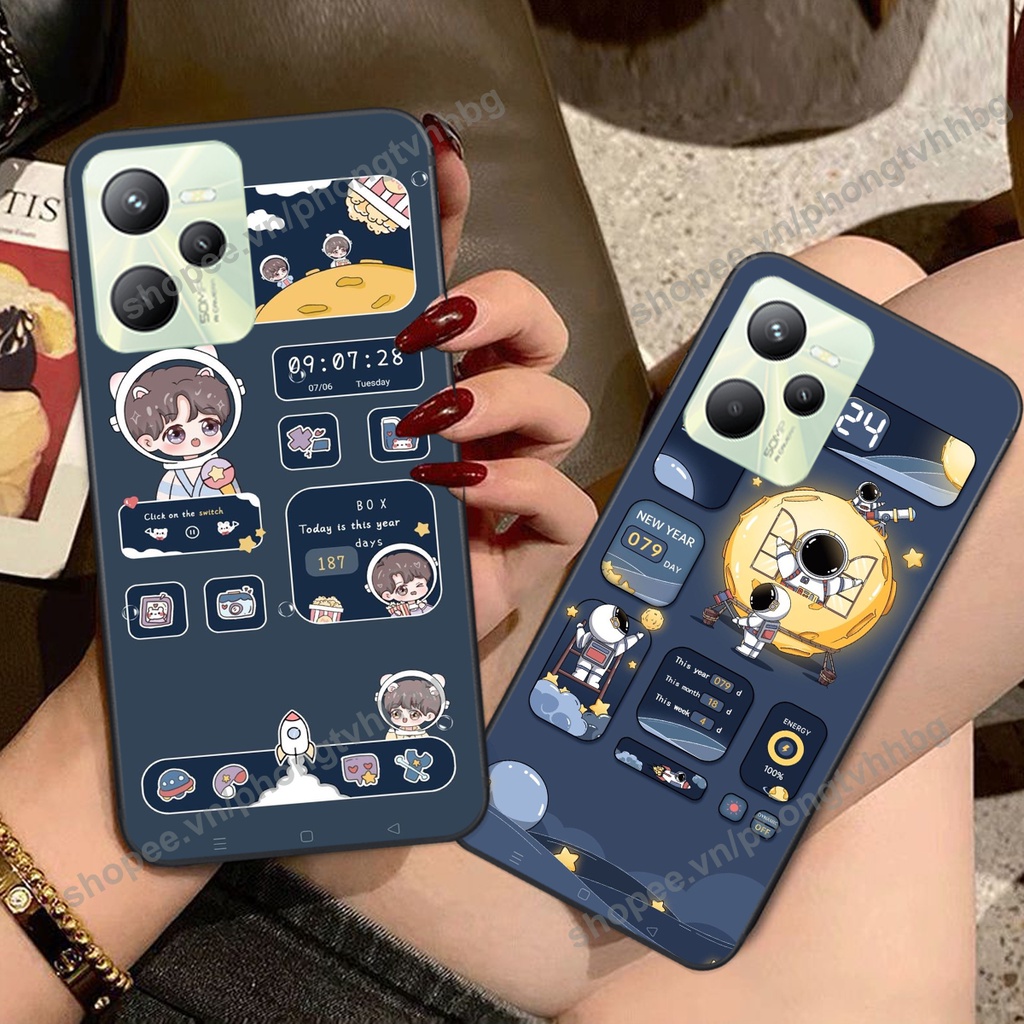 Ốp lưng Realme C35 phi hành gia hoạt hình 3D cute giá rẻ